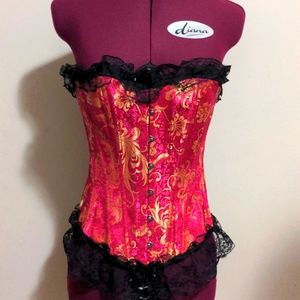 Pink and Gold corset